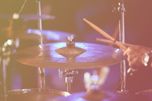 cymbals on stage 