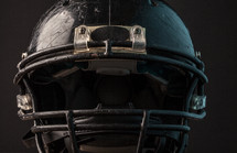 an old football helmet 