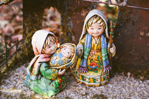 Mary, Joseph, and baby Jesus Nativity figurines 