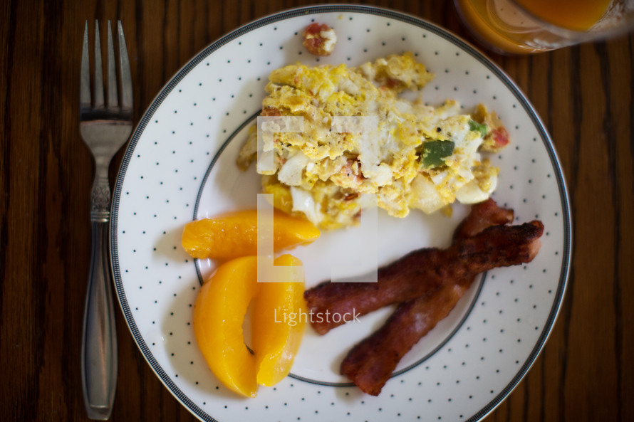 breakfast plate.