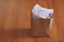 brown paper gift bag