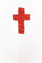red cross of post-its 