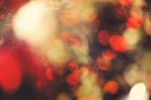 bokeh red and white Christmas lights background 