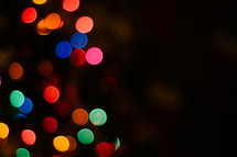 bokeh Christmas tree lights