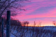 Saskatchewan winter sunset
