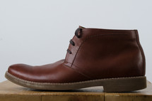 brown leather dress shoe 