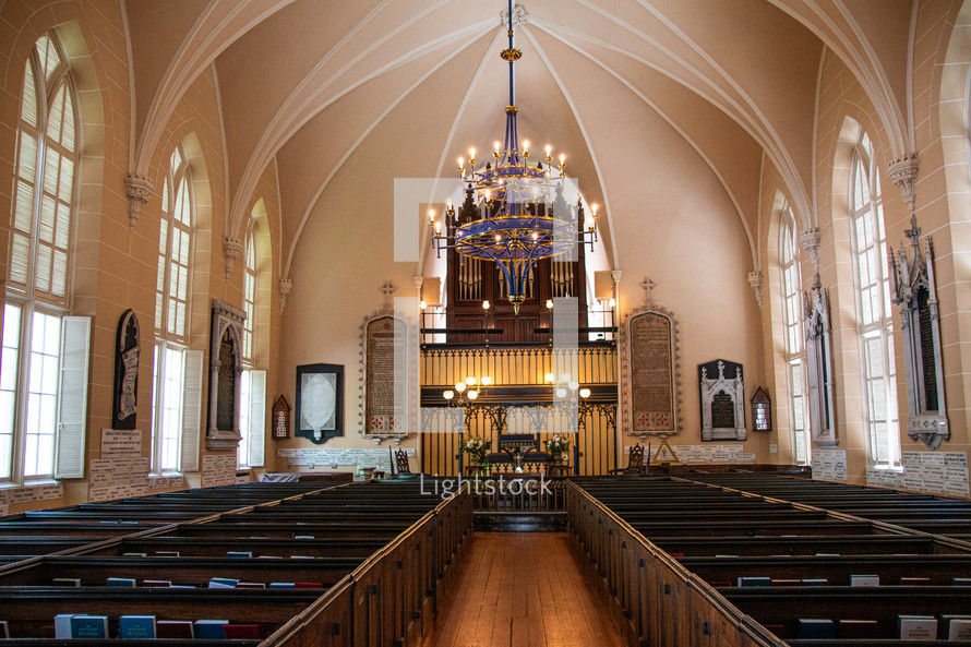 Interior of church