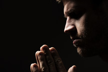 a man in prayer 