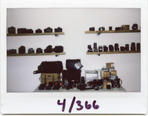 Polaroid of old film canisters 