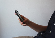 a teen texting 
