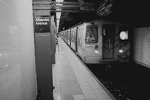 subway train in a tunnel 