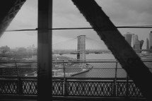 New York City bridge view 