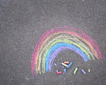 rainbow sidewalk chalk 
