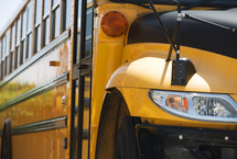 front of a school bus 
