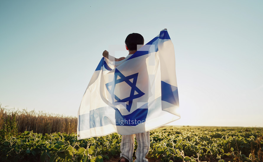 Child with flag - Israel