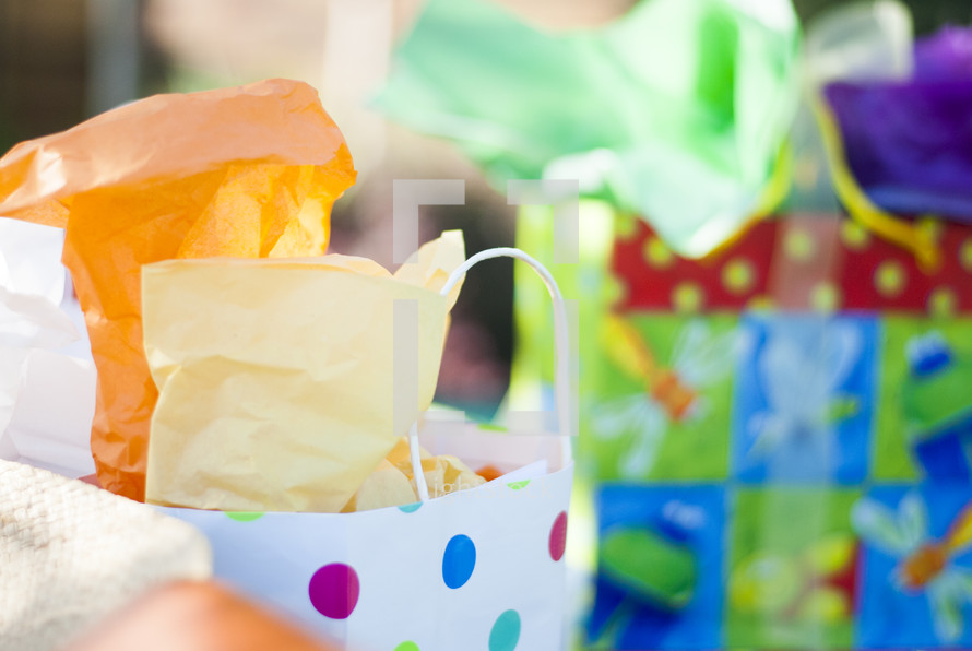 gift bags at a birthday party 