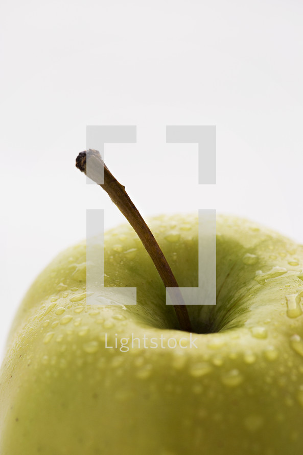 water droplets on an apple 
