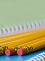 pencils and spiral notebook 