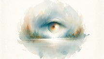The God Who Sees Me. Old Testament. Watercolor Biblical Illustration