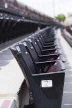 rows of stadium seats