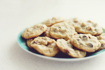 A plate of cookies.