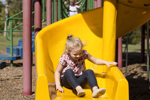 girl on a slide 