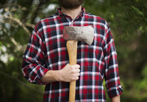 man holding an ax