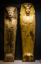 Ancient Egyptian mummy cases 