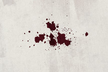 blood splatter on a white background 