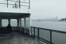 man on a ferry boat 