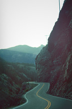 a curvy mountain road 