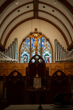 altar and organ pipes 