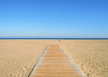 Sea and empty beach scene