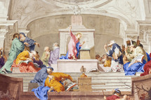 Biblical scene fresko 