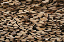 Structure of stacked wood boards