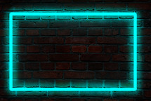 neon light framed background 