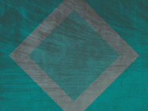teal and gray abstract square 