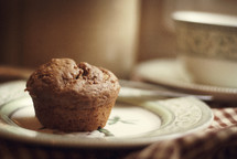 muffin on a plate - breakfast 