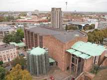 Panoramic view of the city of Coventry, England, UK