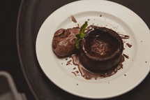 chocolate dessert on a plate