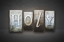the word Holy letter stamps 