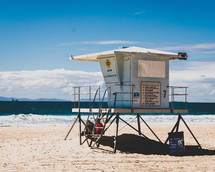 lifeguard stand on a beach 