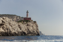 lighthouse on a cliff in Italy 