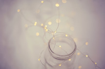 fairy lights in a mason jar 