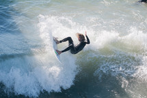 surfer wiping out 