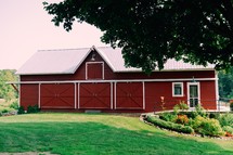 red barn on a farm 