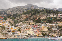 homes along the cliffs of a coastal Italian town 