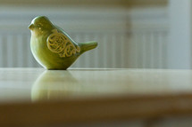 green porcelain bird