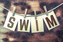 word swim on a clothesline 