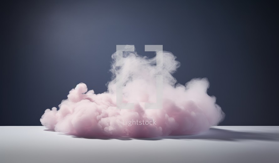 Abstract smoke background. 3d rendering, 3d illustration. Cloud of pink smoke.